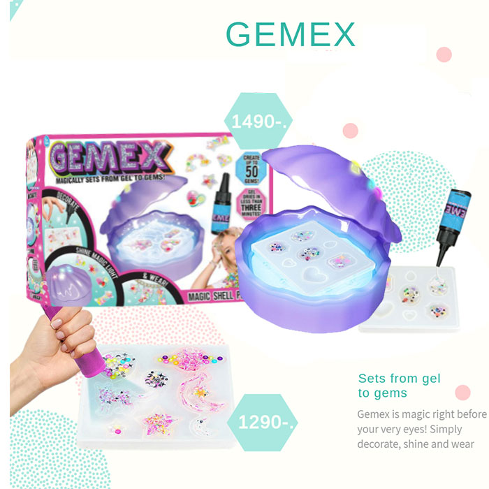 SR110 Gemex Magic Shell Playset เครื่องทำเรซิ่น ฉายUV ทำเครื่องประดับ DIY ของเล่นยอดฮิต ยูวีเรซิ่นแบบแข็ง การทำเครื่อง