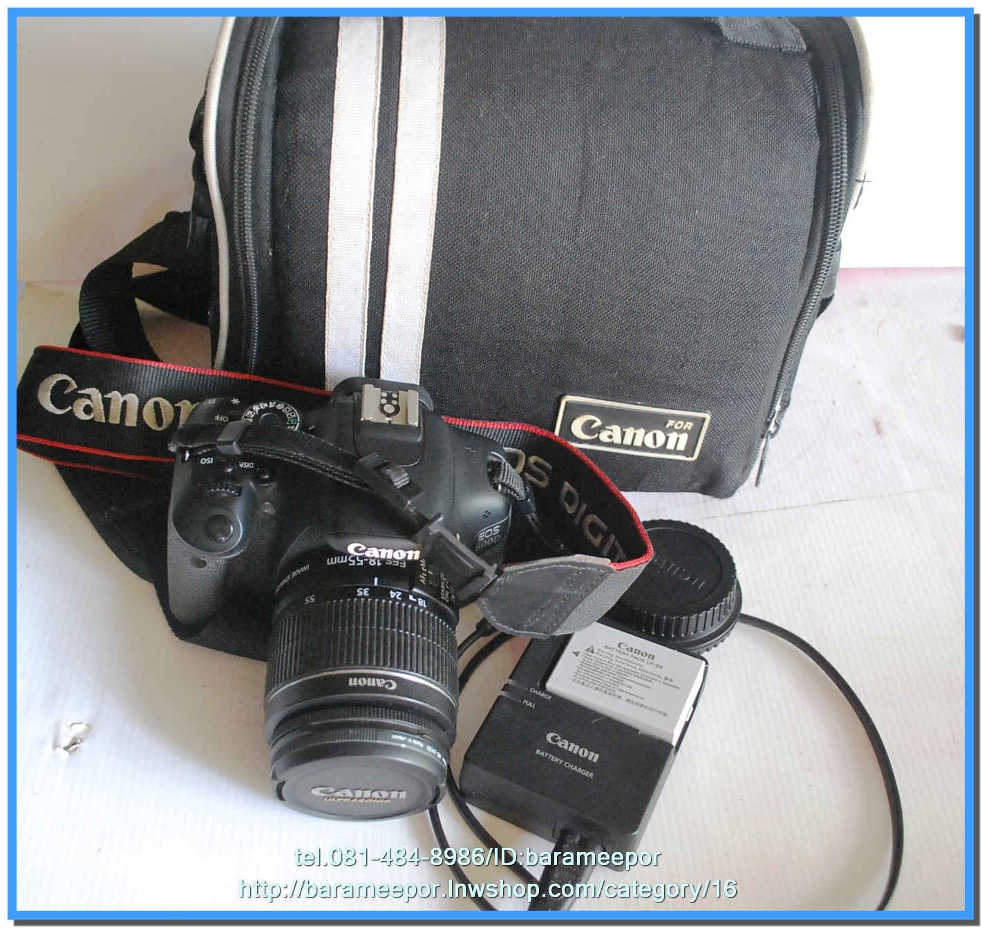 Canon รุ่น EOS 600D + เลนส์ 18-55 is ii + อุปกรณ์ครบ