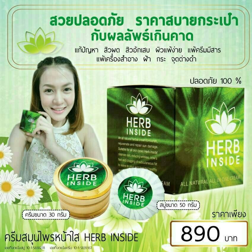 ครีมรักษาสิว ฝ้า เฮิร์บ อินไซด์ Herb inside