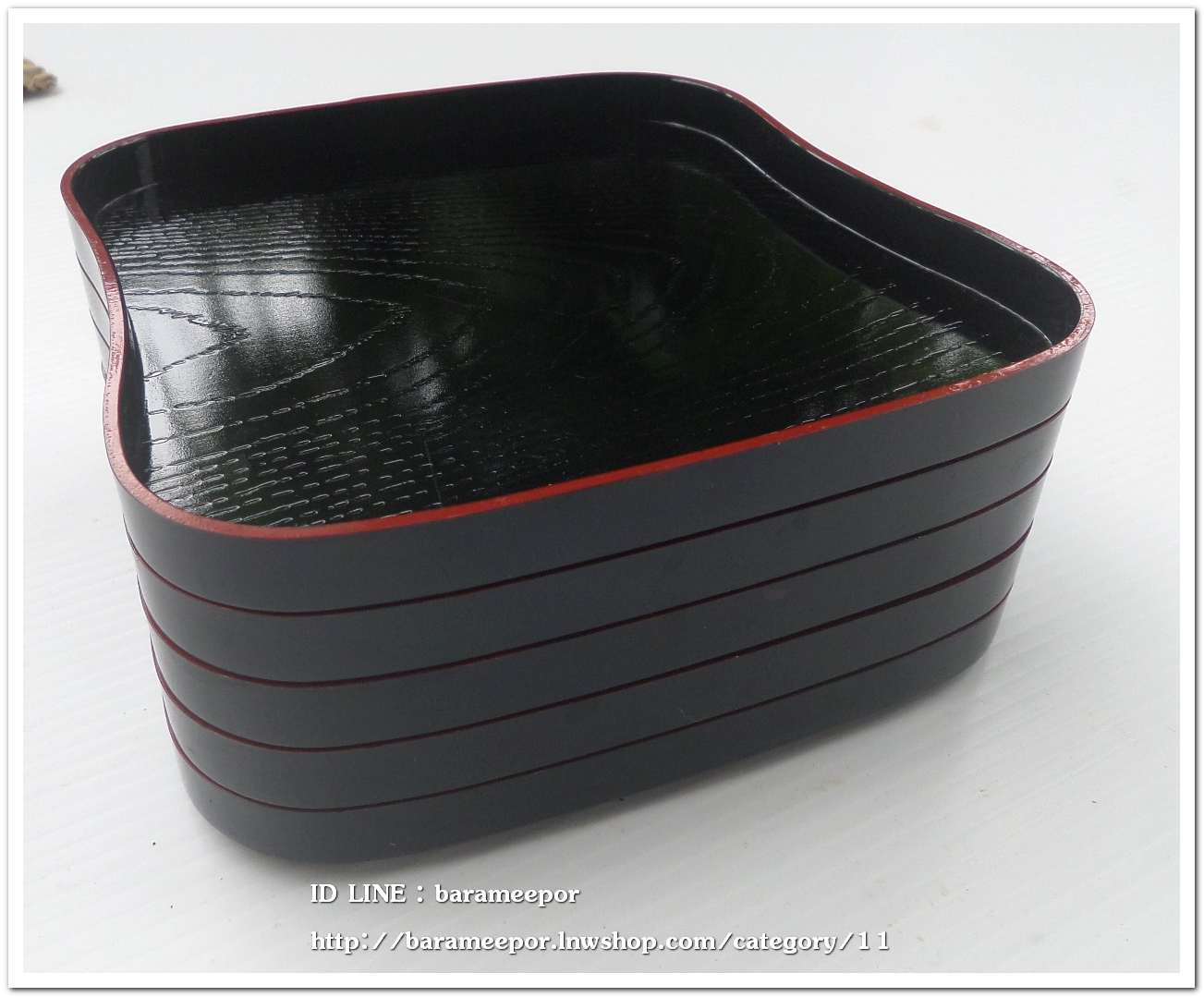 จานรองแก้วเมลามีนลายไม้ญี่ปุ่น ชุดเซ็ท 5 ชิ้น