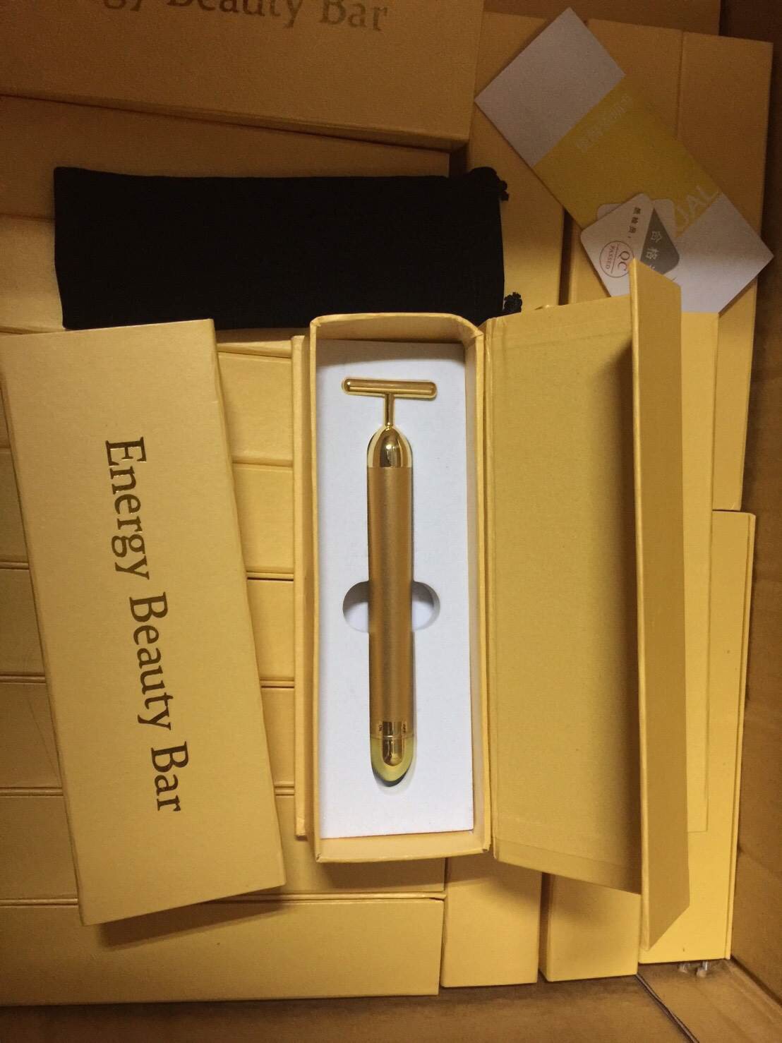 เครื่องนวดหน้าทองคำ 24K Gold Plated Energy T-Shape Beauty Bar ราคา 350 บาท