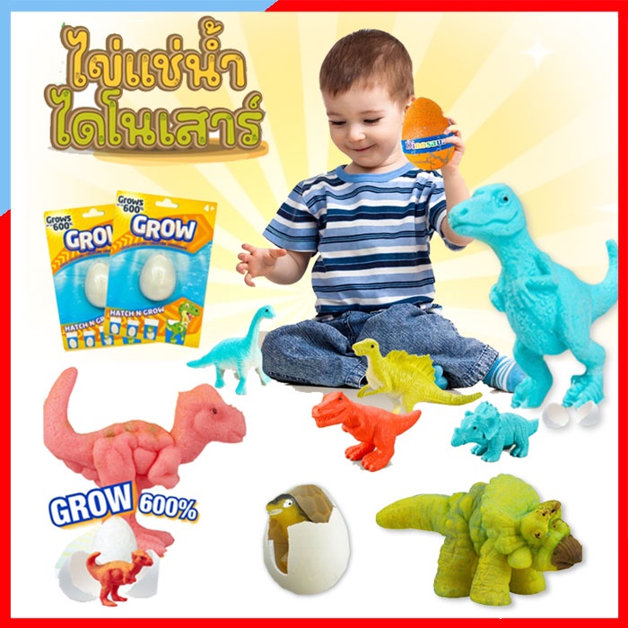 DI003 ไข่ไดโนเสาร์เเช่น้ำ DINOSAUR EGG ฟักไข่ ไข่เซอร์ไพรส์ ของเล่น ไข่เซอร์ไพร์สไดโนเสาร์ ไข่ไดโนเสาร์