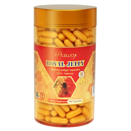 Ausway Royal Jelly 2% 10HDA 1500 mg. ออสเวย์ รอยัล เจลลี่ 2% 10HDA 1500 มก. 365 เม็ด