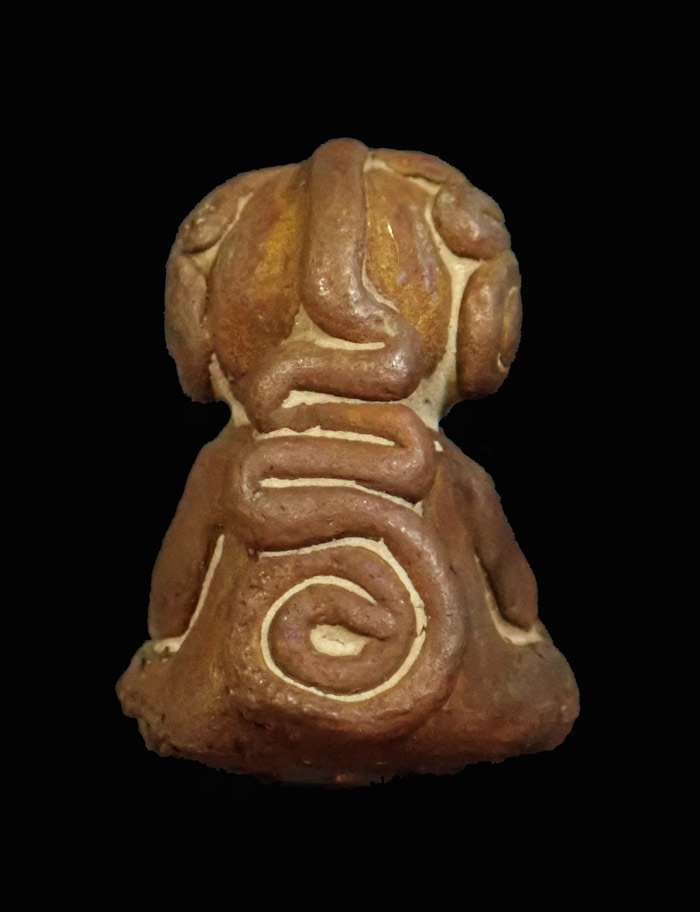 พระปิดตาหล่อโบราณ รุ่นแรก หลวงปู่ชัช วัดบ้านปูน จ.พระนครศรีอยุธยา ปี 2563 เนื้อทองแดงเถื่อน หมายเลข 82