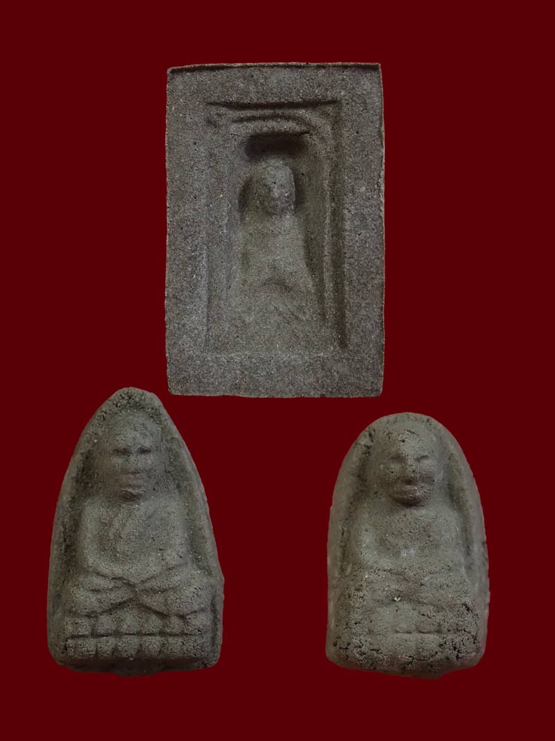 ชุดเนื้อว่านหลวงพ่อทวด รุ่น100ปีอาจารย์ทิม วัดช้างให้ ปี 2555 พิมพ์กลักไม้ขีด/พิมพ์ใหญ่/พิมพ์พระรอด (ปลุกเสกศาลหลักเมืองปัตตานี)