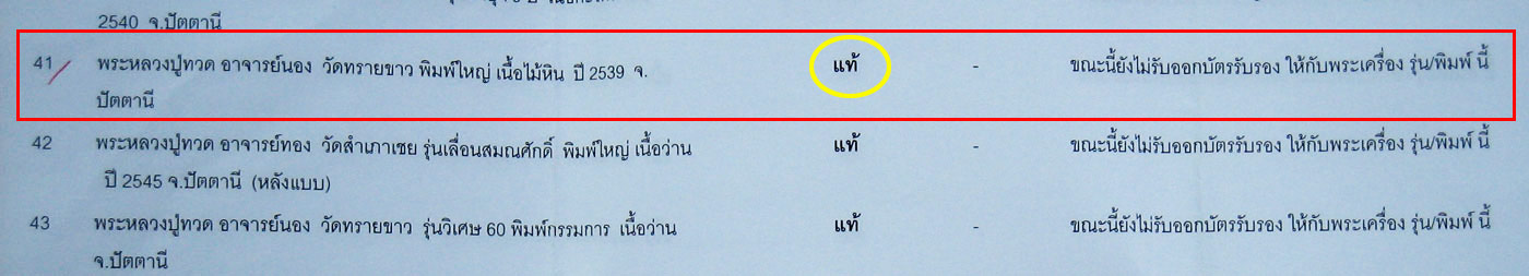 *หายาก* หลวงพ่อทวด พิมพ์ใหญ่ เนื้อคตไม้สักกลายเป็นหิน อาจารย์นอง วัดทรายขาว ปี 2539