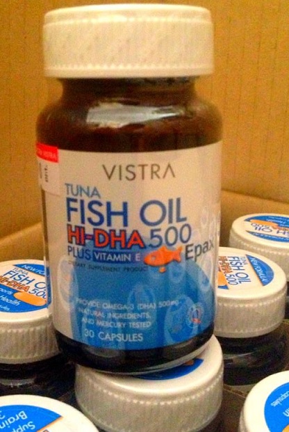 Vistra Tuna Fish Oil Hi-DHA 500 mg. 30 แคปซูล