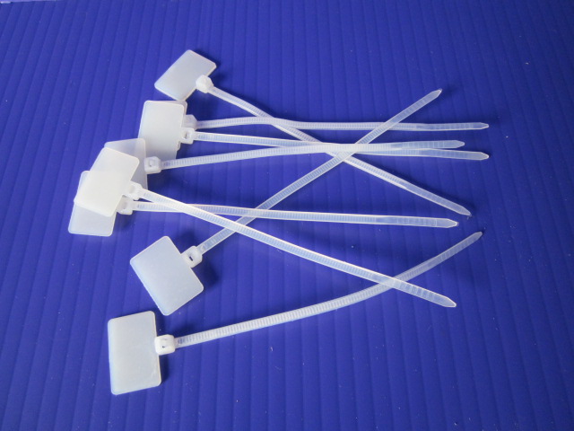 เข็มขัดรัดสาย(cable ties) 4นิ้ว. แบบติดป้าย