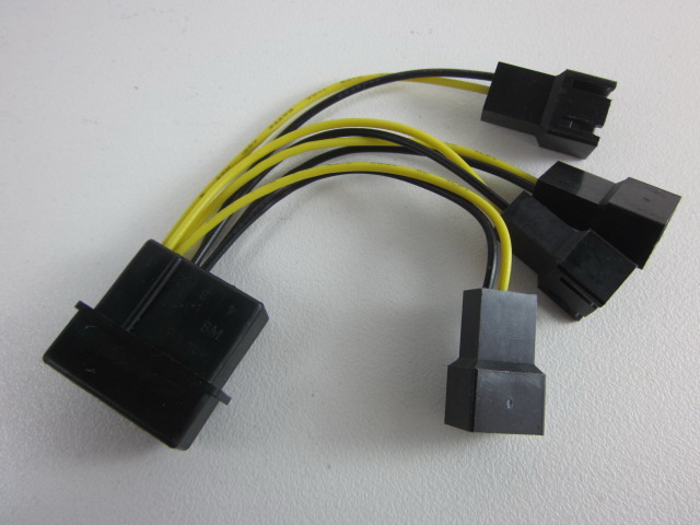 สายแปลงหัว molex 4พิน เป็นสายพัดลม12V 4เส้น