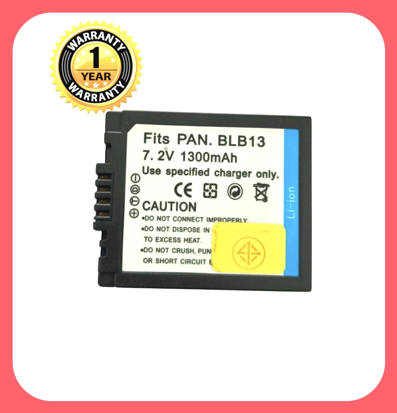 แบตเตอรี่ พานาโซนิค BLB13/Panasonic Battery DMW BLB13 แบตเตอรี่กล้อง Panasonic DMW-BLB13 DMW-BLB13E DMW-BLB13PP แบตสำหรับกล้อง Panasonic Lumix