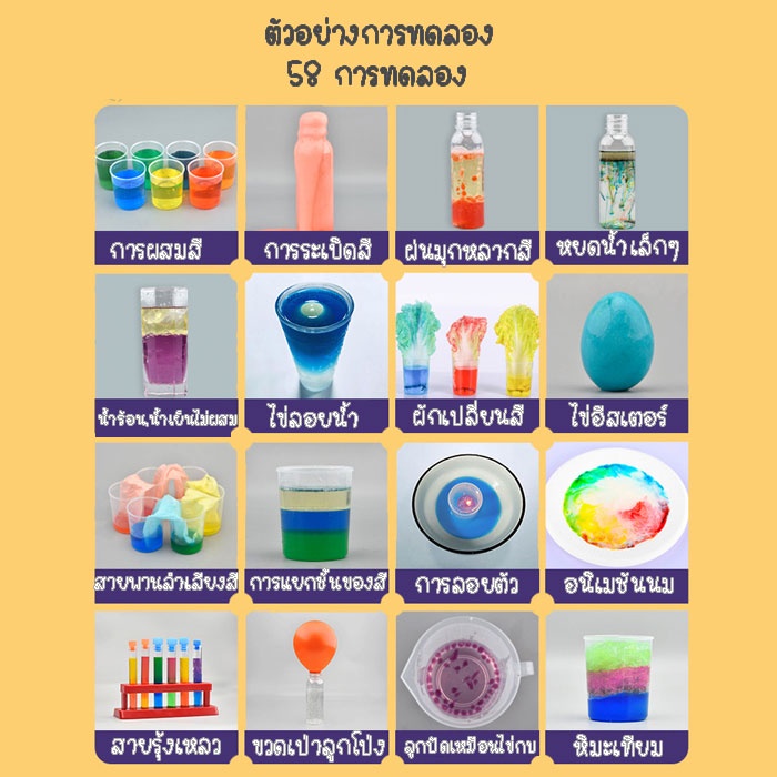 VB040 ชุดทดลองวิทยาศาสตร์ ของเล่น DIY ชุดทดลอง 72 การทดลอง ของเล่นวิทยาศาสตร์ การทดลอง ภูเขาไฟระเบิด