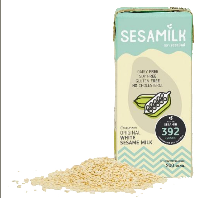 33-017-1100-1 เซซามิลค์ *นมงาขาว *สีเขียว 200มล. แพ็ค3กล่อง
