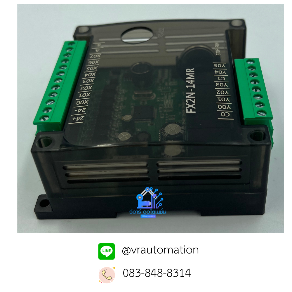 FX2N-14MR บอร์ดควบคุม PLC พร้อมช่องสัญญาณ I/O 14 ช่อง