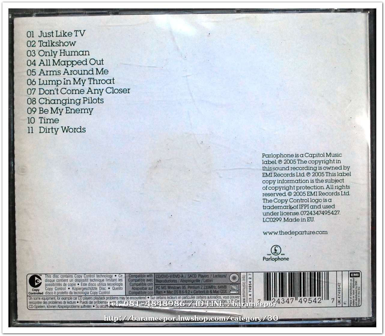 ซีดี.นักร้องญี่ปุ่น ฺthe departuro dirty words สภาพสวย