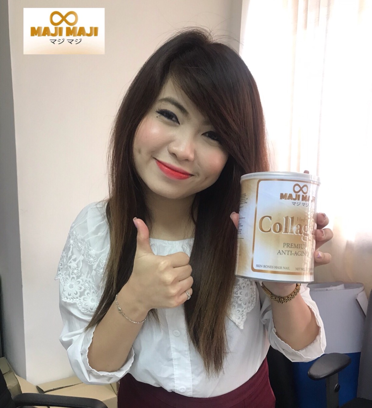 MAJI MAJI Premium Pure Collagen Mineral Flavour มาจิมาจิ คอลลาเจนน้ำแร่ คอลลาเจนโกงอายุ คอลลาเจนหน้าเด็ก