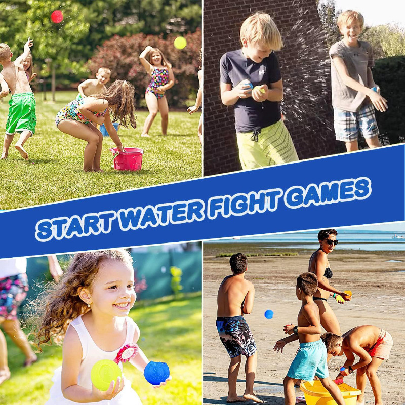 Z052 ลูกโป่งน้ำแม่เหล็ก ลูกบอลซิลิโคนเติมน้ำ พับได้ เติมน้ำง่าย เล่นได้เรื่อยๆ ของเล่นสงกรานต์สุดฮิต ของเล่นในสระว่ายน้ำ