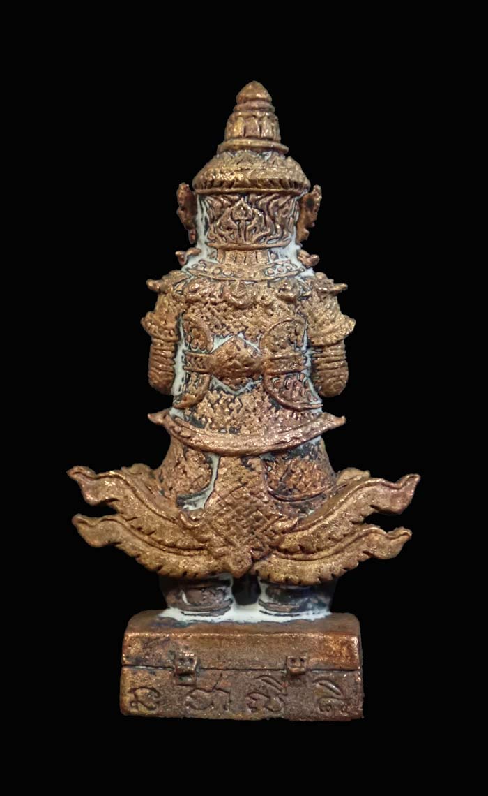 รูปหล่อท้าวเวสสุวรรณ รุ่นทรัพย์ทวีคูณ 89 ปี 2561 พ่อท่านเขียว วัดห้วยเงาะ ปัตตานี เนื้อมหาชนวน ตะกรุดเงินคู่/อุดผงมวลสารศักดิ์สิทธิ์และเกศา เลข 3639