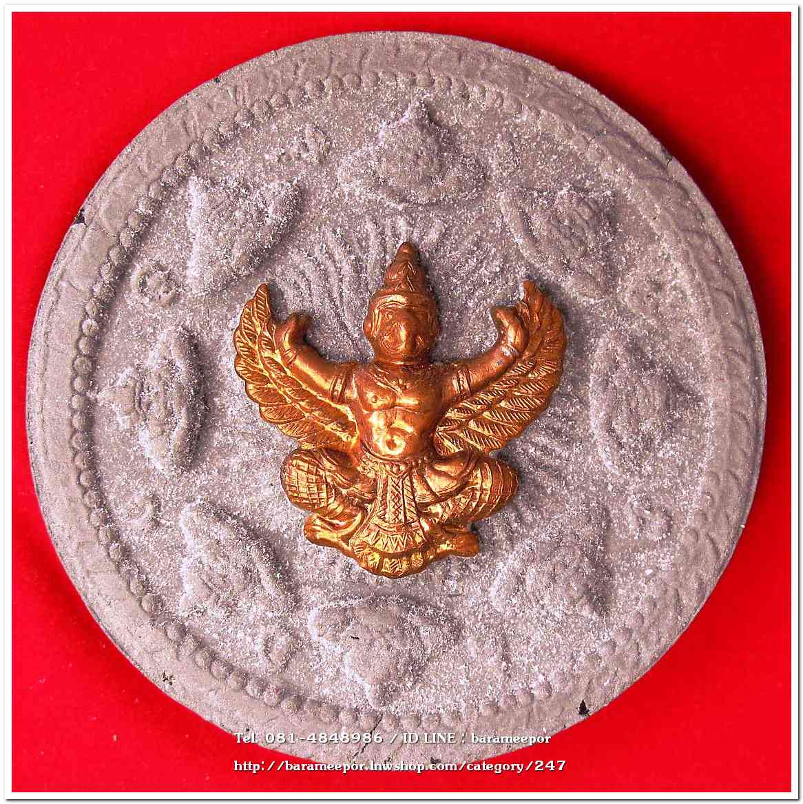 จตุคามรามเทพ รุ่น “ทรัพย์หมื่นล้าน” อ.วราห์ ปุญญวโร วัดโพธิ์ทอง เนื้อว่านดำ หน้ากากทองแดงและหลังฝังครุฑทองแดง มีจาร...3