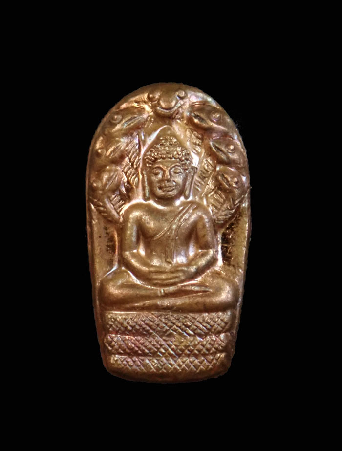 เหรียญพระนาคปรกใบมะขาม รุ่นประทานพร พ่อท่านเขียว วัดห้วยเงาะ ปัตตานี ปี 2558 เนื้อทองแดง