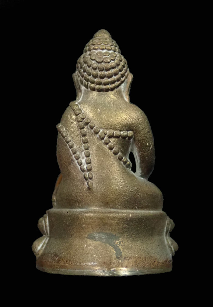 พระกริ่งอรหัง 100 ปี พิมพ์หน้าใหญ่ สมเด็จญาณสังวร วัดบวรนิเนศวิหาร ปี 2556 เนื้อสำริดก้นทองขาว หมายเลข 8368 (กริ่งดัง)