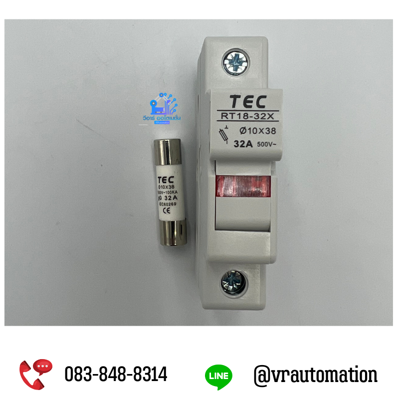 RT18-32A,32A ฐานฟิวส์+ลูกฟิวส์ 10x38 RT18
