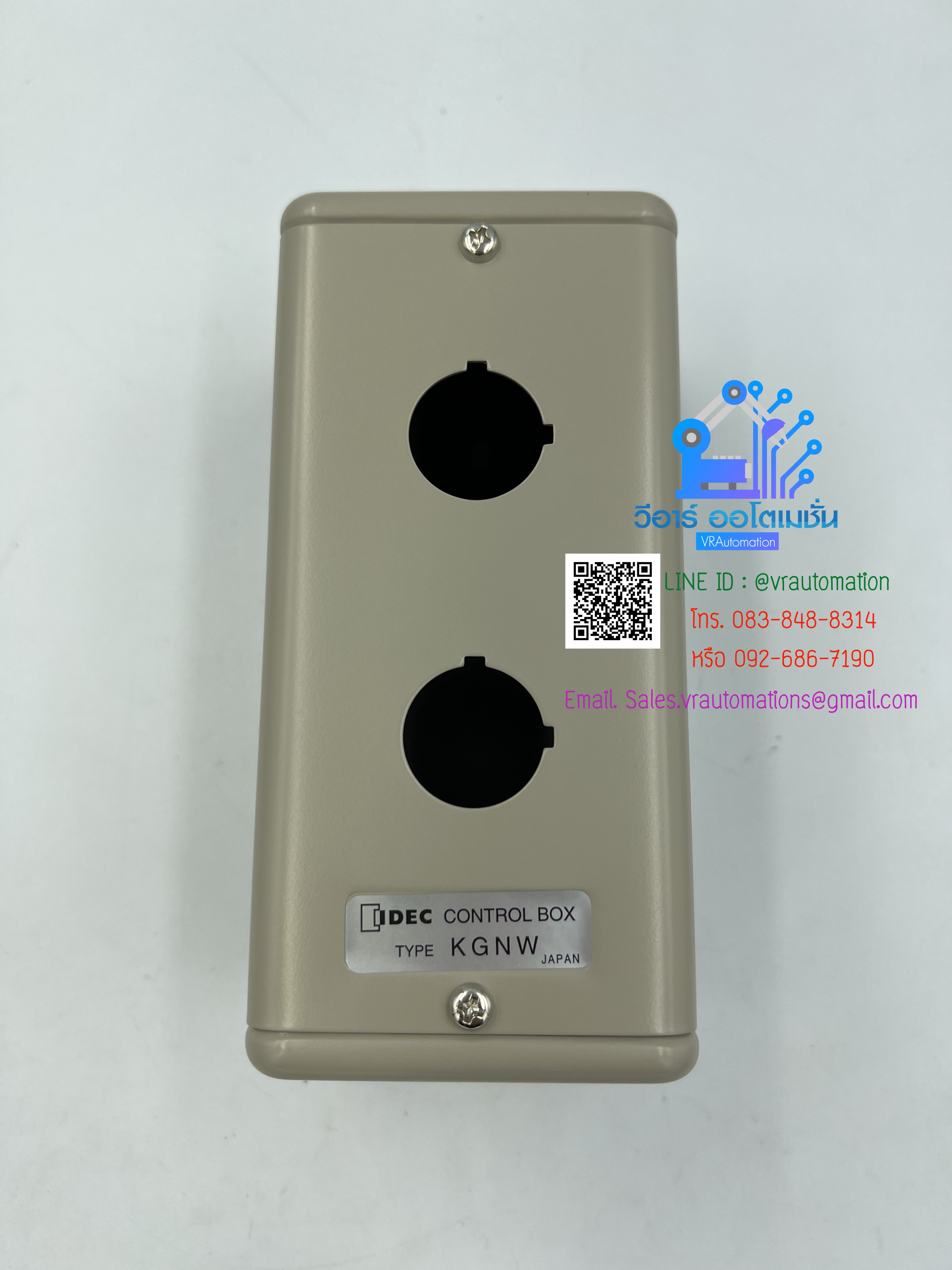 IDEC กล่องคอนโทรล Φ22mm 2 holes Control BoxKGNW Series สำหรับใส่ปุ่มกด