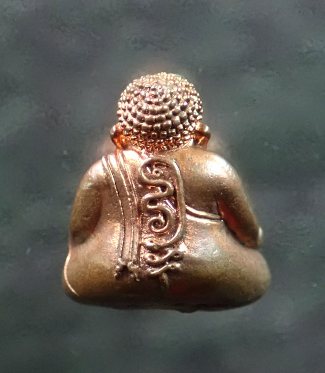 พระสังกัจจายน์รับทรัพย์ก้นอุดผง หลวงพ่อสาคร วัดหนองกรับ จ.ระยอง ปี 2554 รุ่นไตรมาส54 เนื้อทองแดง