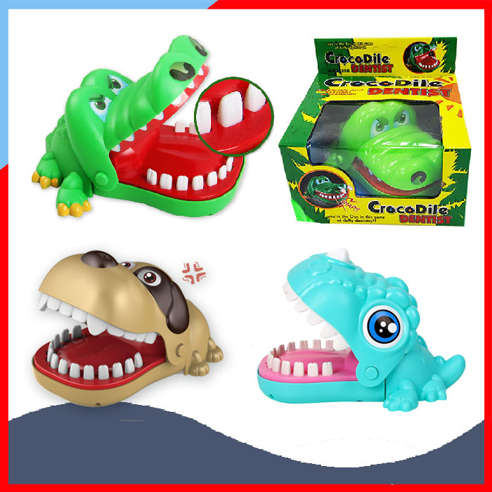 BO004 ของเล่นงับนิ้ว crocodile dentist เสือ ไดโนเสาร์ จระเข้งับนิ้ว จระเข้กดฟัน ของเล่นเด็ก ของเล่นเสริมพัฒนาการ