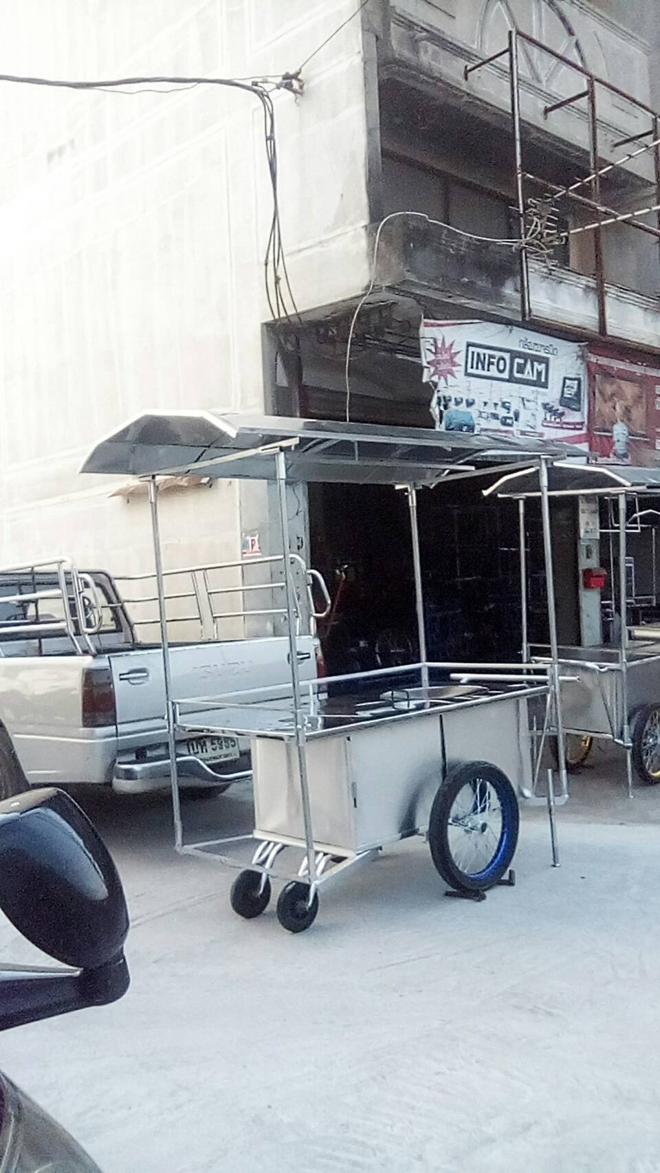 รถเข็นหลังคา80×160ซม.ขายโรตี(ใหม่)