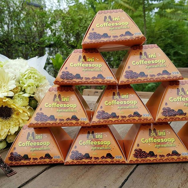 Mini Coffee Soap 80 g. สบู่กาแฟเร่งขาว ยิ่งอาบ ยิ่งสวย