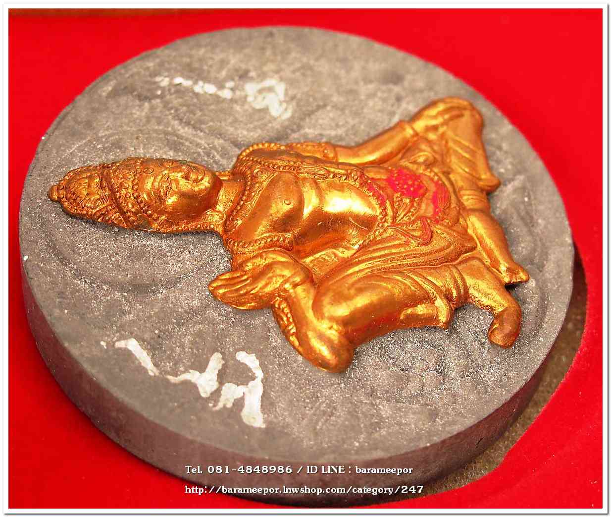 จตุคามรามเทพ รุ่น “ทรัพย์หมื่นล้าน” อ.วราห์ ปุญญวโร วัดโพธิ์ทอง เนื้อว่านดำ หน้ากากทองแดงและหลังฝังครุฑทองแดง มีจาร...3