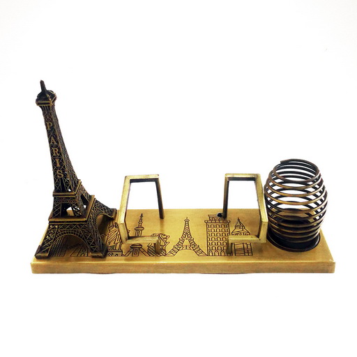 01821-โมเดลหอไอเฟล 13ซม พร้อมที่ใส่นามบัตร/โทรศัพท์และปากกา - ฟรีค่าส่ง