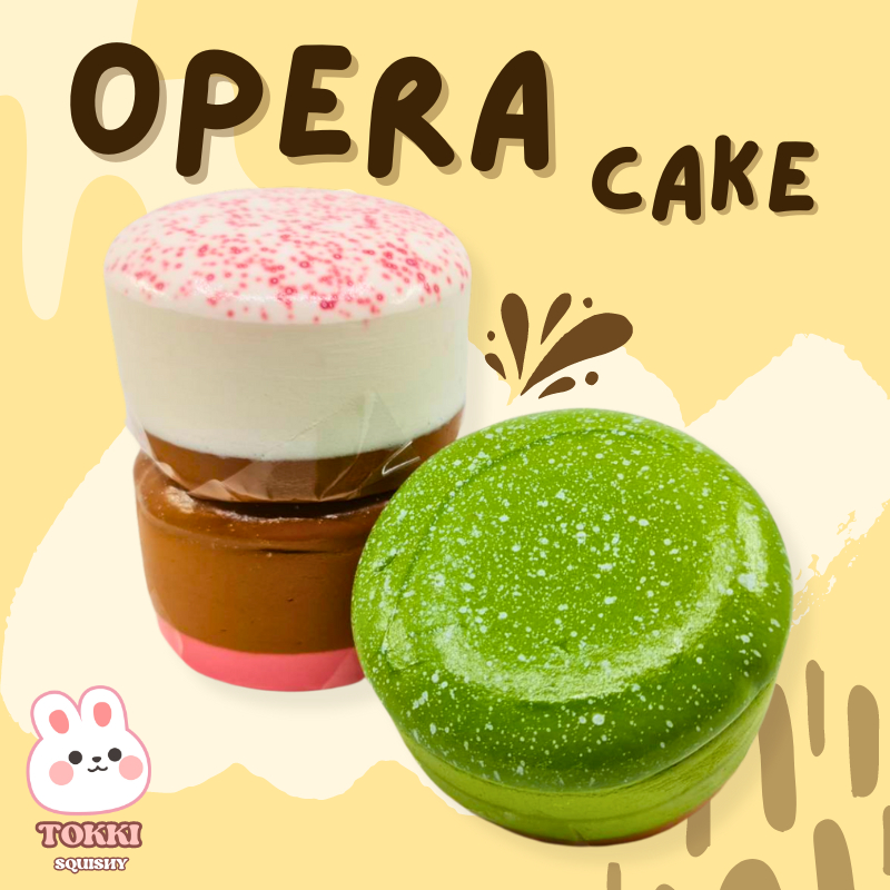 CB0795-CH75 สกุชชี่หน้าหนึบ OPERA CAKE ขนาด 9.5 cm สกุชชี่ของแท้ แบรนด์ tokki squishy