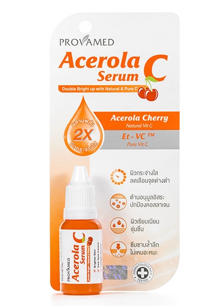Provamed Acerola C Serum โปรวาเมด อะเซโรลา ซี เซรั่ม ปริมาณสุทธิ 15ml.