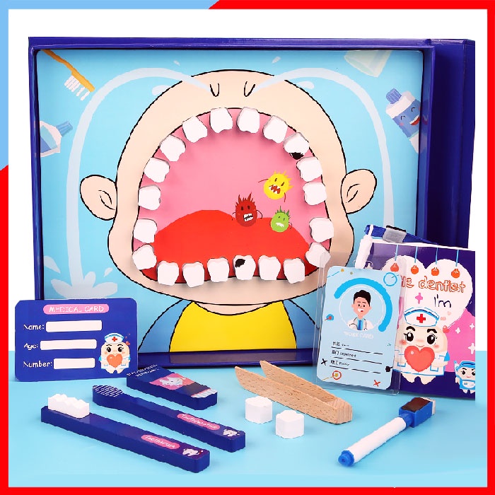 BO271 ของเล่นเด็ก คุณหมอฟัน ของเล่นหมอฟัน เรียนรู้เรื่องการดูแลฟัน little dentist ของเล่นเสริมทักษะ ของเล่นเสริมพัฒนาการ