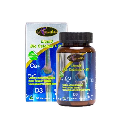 Auswelllife Liquid Bio Cacium plus Vitamin D3 ออสเวลไลฟ์ ลิควิดแคลเซียม เสริมสร้างมวลกระดูก