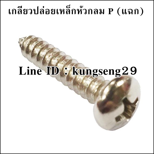 [เหล็ก] เกลียวปล่อยหัวกลม (P)