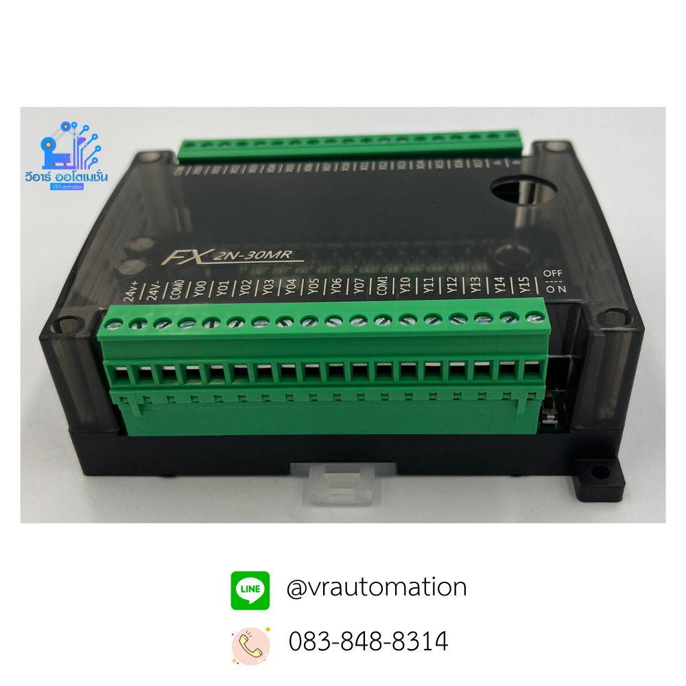 FX2N-30MR บอร์ดควบคุม PLC พร้อมช่องสัญญาณ I/O 30 ช่อง