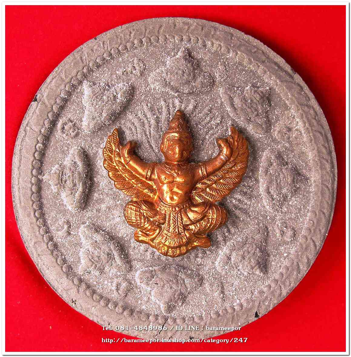 จตุคามรามเทพ รุ่น “ทรัพย์หมื่นล้าน” อ.วราห์ ปุญญวโร วัดโพธิ์ทอง เนื้อว่านดำ หน้ากากทองแดงและหลังฝังครุฑทองแดง มีจาร...3