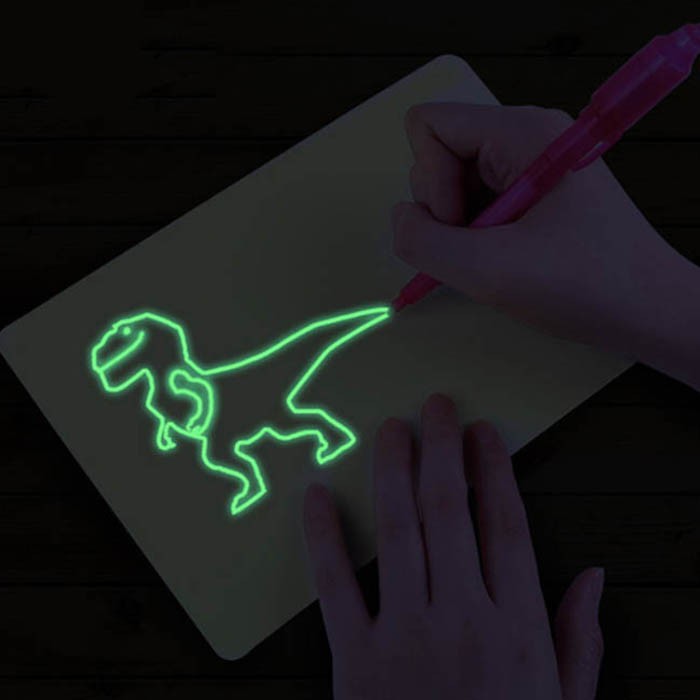 SS049 ( SEIYASHOP ) กระดานวาดภาพด้วยแสง เรืองแสง draw with light fun ของเล่นเสริมจิตนาการ เล่นได้ซ้ำเรื่อยๆ