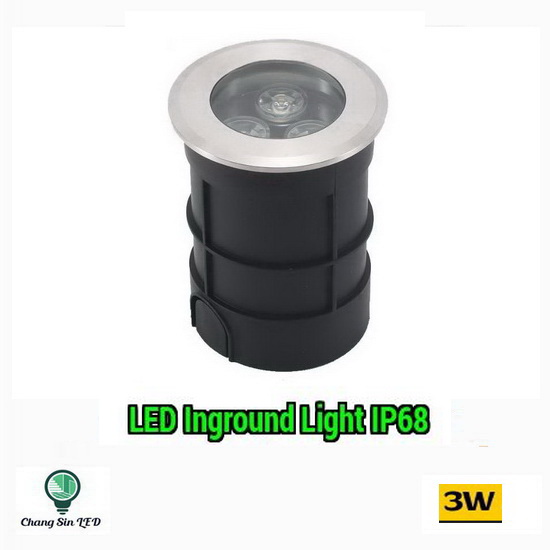 โคมไฟ LED แบบฝังพื้น 3W DC12V/24V IP68