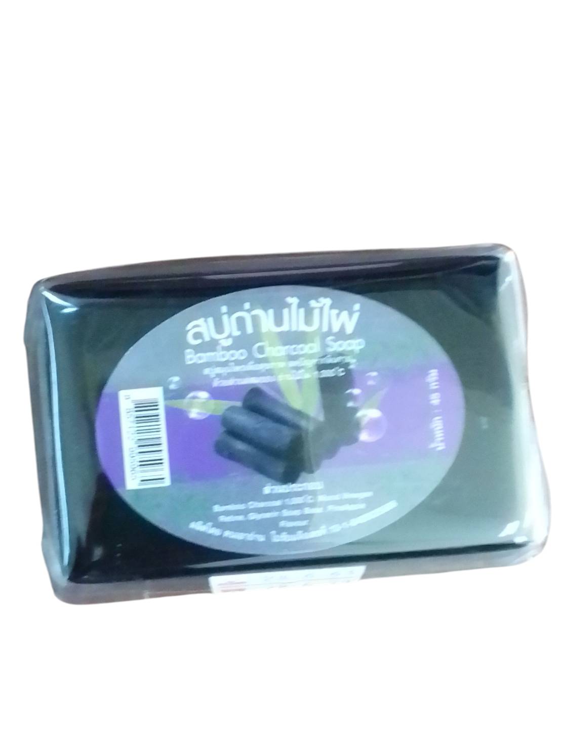 63-187-0100-2 สบู่ถ่านไม้ไผ่ คนเอาถ่าน 50 กรัม (ก้อน)