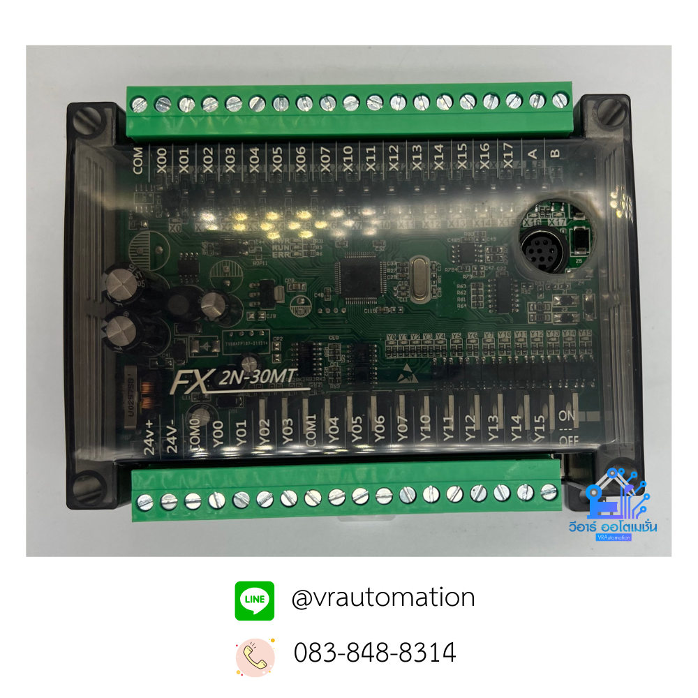 FX2N-30MT บอร์ดควบคุม PLC พร้อมช่องสัญญาณ I/O 30 ช่อง