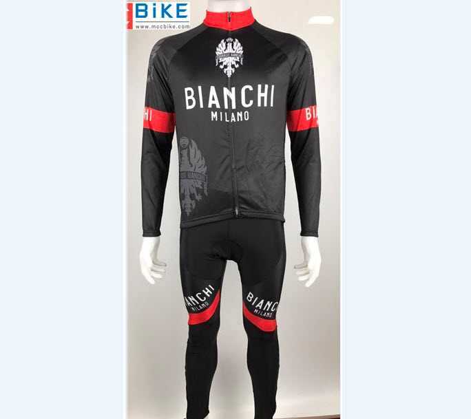 ชุดปั่นจักรยาน แขนยาว Bianchi Milano เสื้อปั่นจักรยาน และ กางเกงปั่นจักรยาน