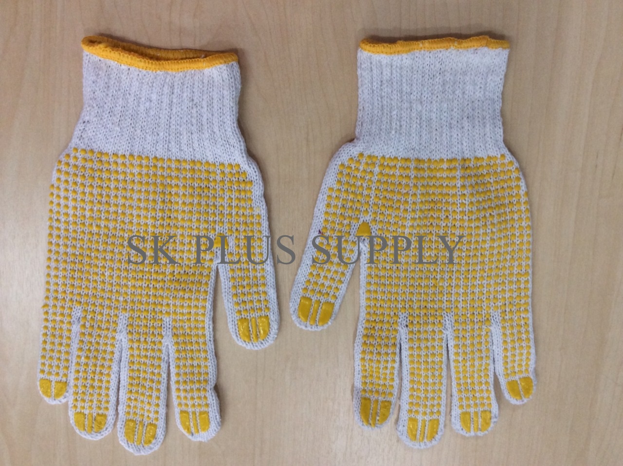 ถุงมือทอเคลือบพีวีซีแบบจุด