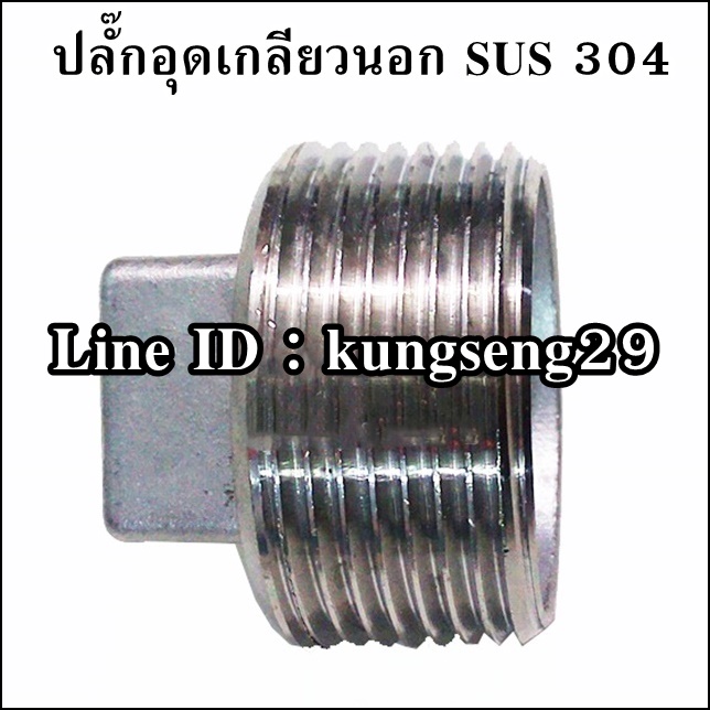 ปลั๊กอุดเกลียวนอก SUS 304