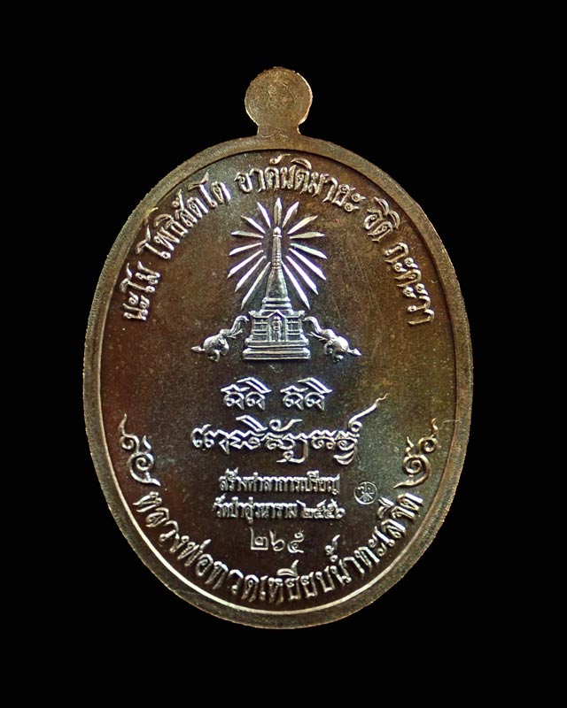 เหรียญหันข้างหลวงพ่อทวดเหยียบน้ำทะเลจืด รุ่นสร้างบุญ ปี2556 เนื้อทองแดงมันปู