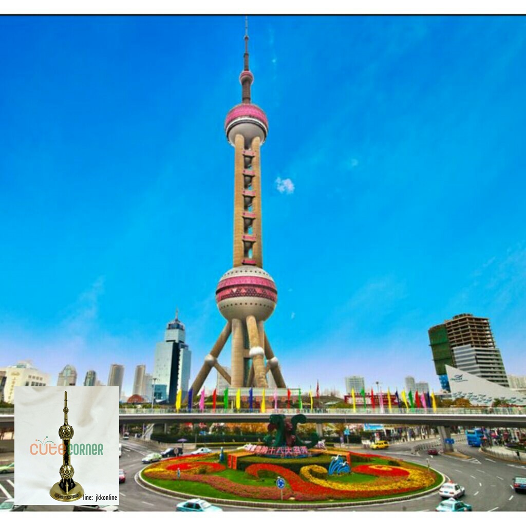 01736-โมเดลหอไข่มุกตะวันออก 18ซม - ฟรีค่าส่ง