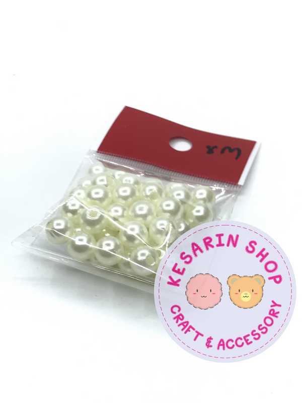 ลูกปัดมุก พลาสติก