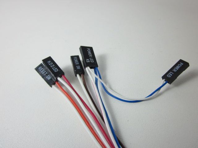 ชุดสวิตท์ powerและปุ่มreset พร้อมสาย และไฟ led ยาว 50cm